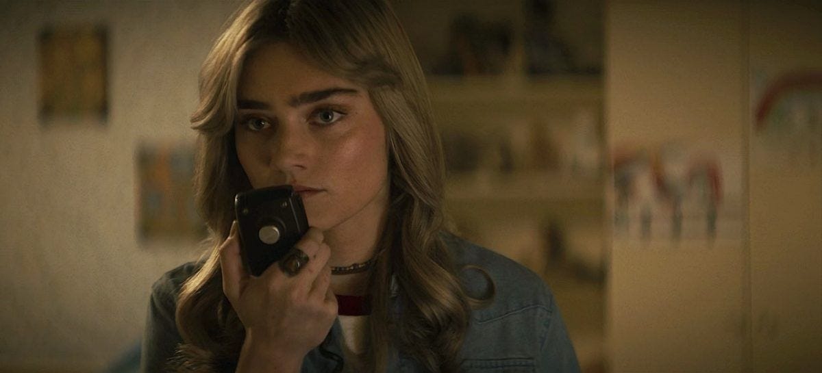 Mary Winchester intently talking on CB radio 1.03. Mary Winchester intently talking on CB radio 1.03.