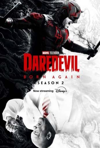 Poster for season 2 of Daredevil Born Again showing Daredevil and the Kingpin Poster for season 2 of Daredevil Born Again showing Daredevil and the Kingpin
