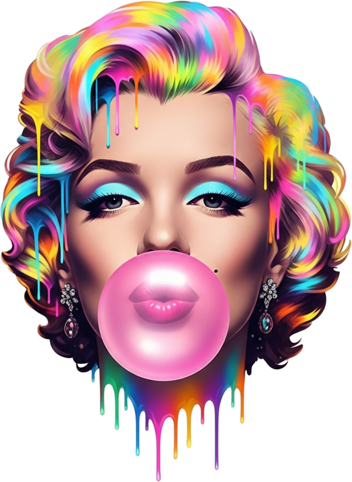 Marilyn bubble gum pout