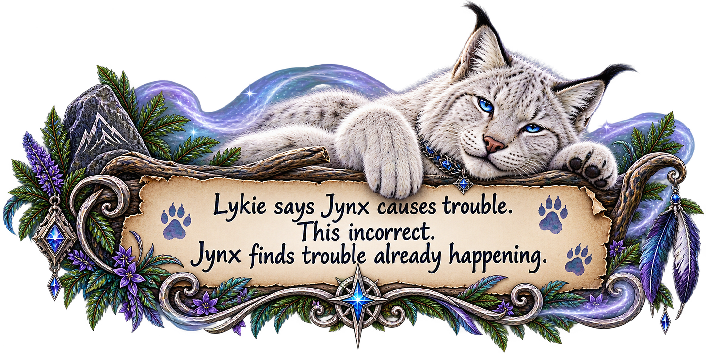 Lykie says Jynx causes trouble. This incorrect. Jynx finds trouble already happening. Lykie says Jynx causes trouble. This incorrect. Jynx finds trouble already happening.