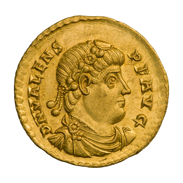 Coin featuring Valens, taken from https://en.wikipedia.org/wiki/Valens#/media/File:INC-1867-a_%D0%A1%D0%BE%D0%BB%D0%B8%D0%B4._%D0%92%D0%B0%D0%BB%D0%B5%D0%BD%D1%82_II._%D0%9E%D0%BA._375%E2%80%94378_%D0%B3%D0%B3._(%D0%B0%D0%B2%D0%B5%D1%80%D1%81).png