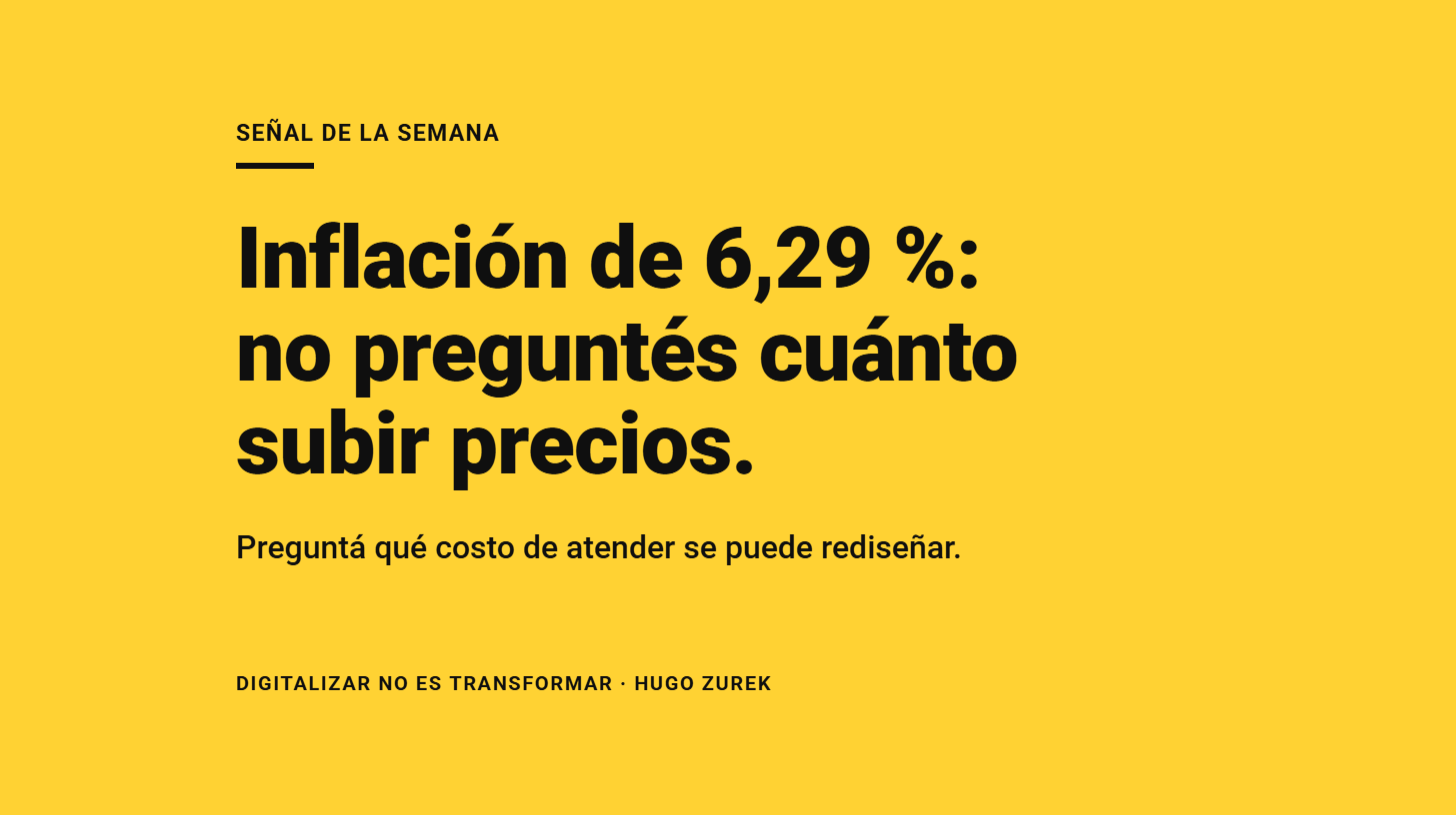 Señal de la semana: inflación de 6,29 % Señal de la semana: inflación de 6,29 %