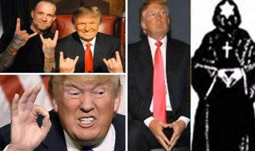 Donald Trump's Illuminati hand signs 'exposed' Donald Trump's Illuminati hand signs 'exposed'