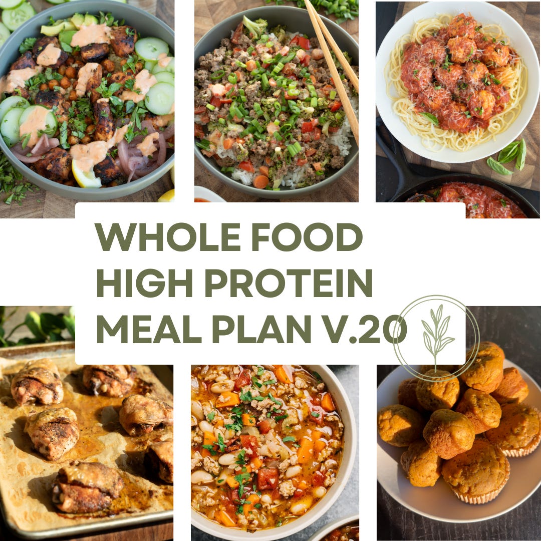 a whole food + high protein meal plan v20