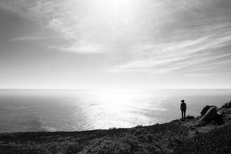 In silence: Esalen Institue; Soquel Cove, Sea Cliff Beach; pathway to Freedom,; Himeji, Japan; Moustiers St-Marie, France, off the Coast of Northern California