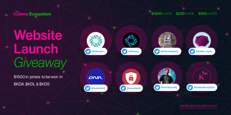 Enter for your chance to win $1,500 in $KDA, $KDL, & $KDS