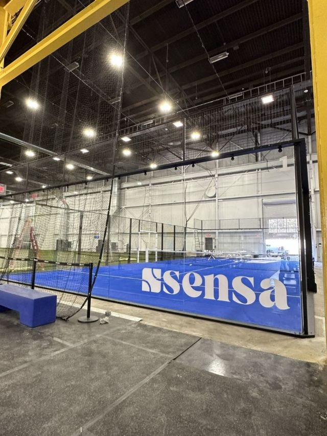 Padel court at Sensa Boston