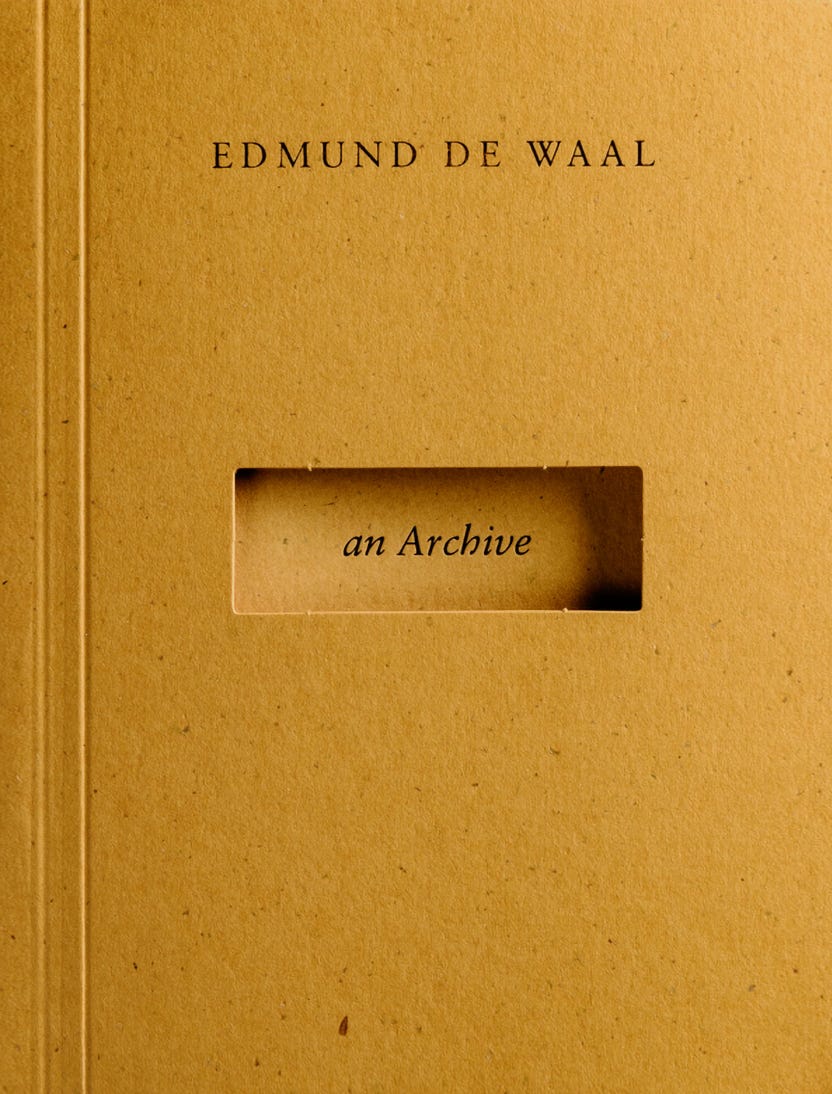 Edmund de Waal, An Archive, Ivorypress, Madrid, 2025 [Archives / Peter van Beveren Library, Den Haag]