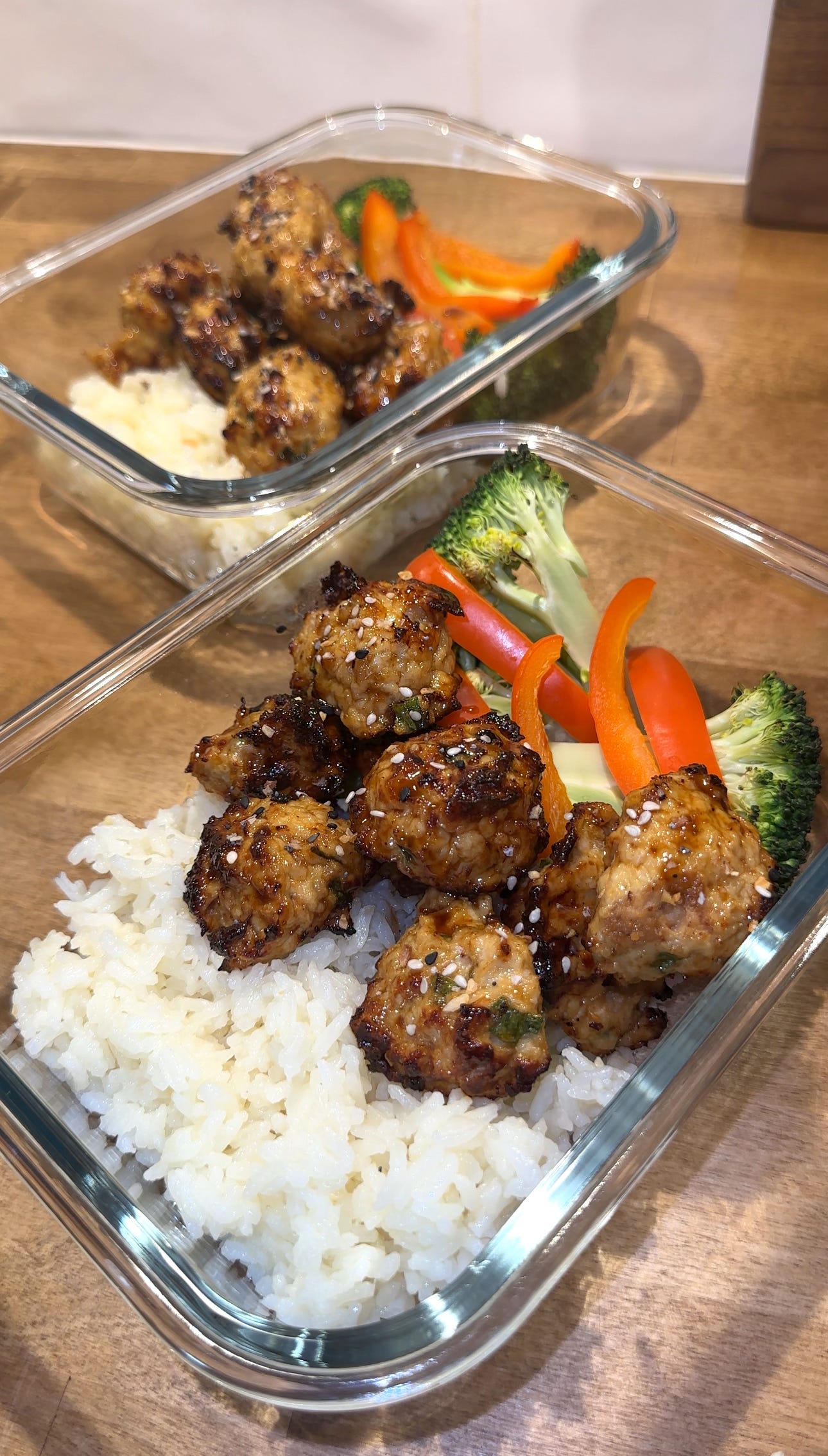 honey garlic chicken meatballs