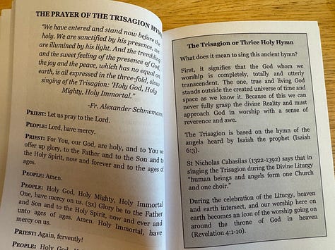 Photos of a liturgy guide
