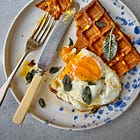 Squaffles, sage & a double yolker