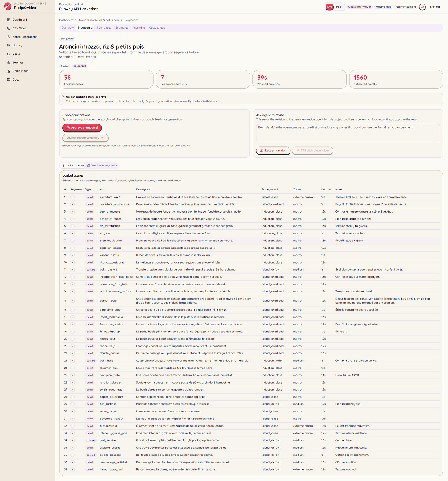 Exemple d'artifact produit : le storyboard Exemple d'artifact produit : le storyboard