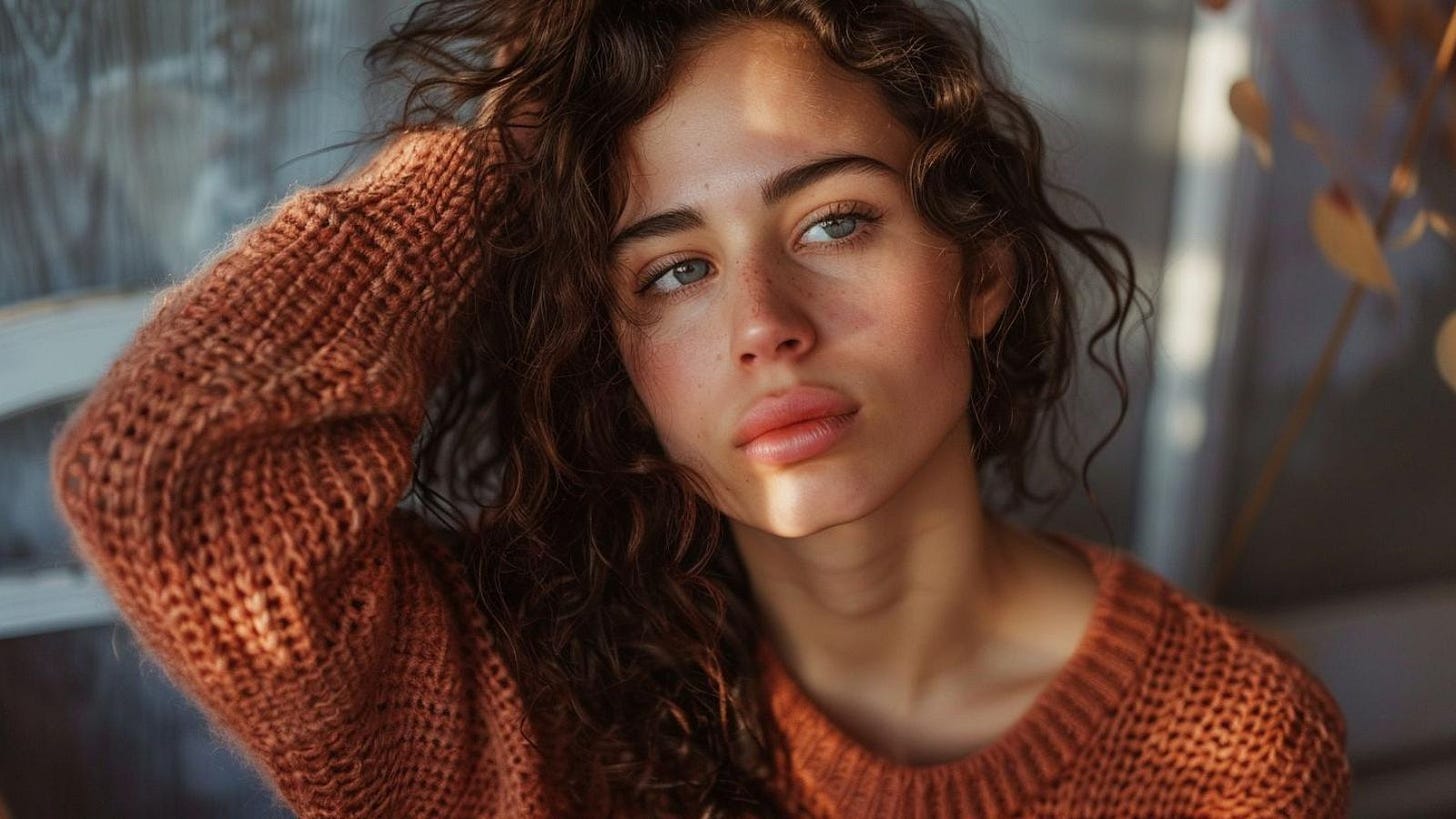 woman young sad upset