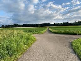 Countryside crossroads.