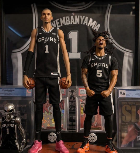 LOOK: San Antonio figure creator reveals new Spurs' Wembanyama