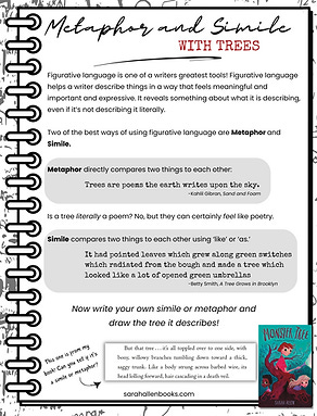 Metaphor and Simile with Trees activity sheet
