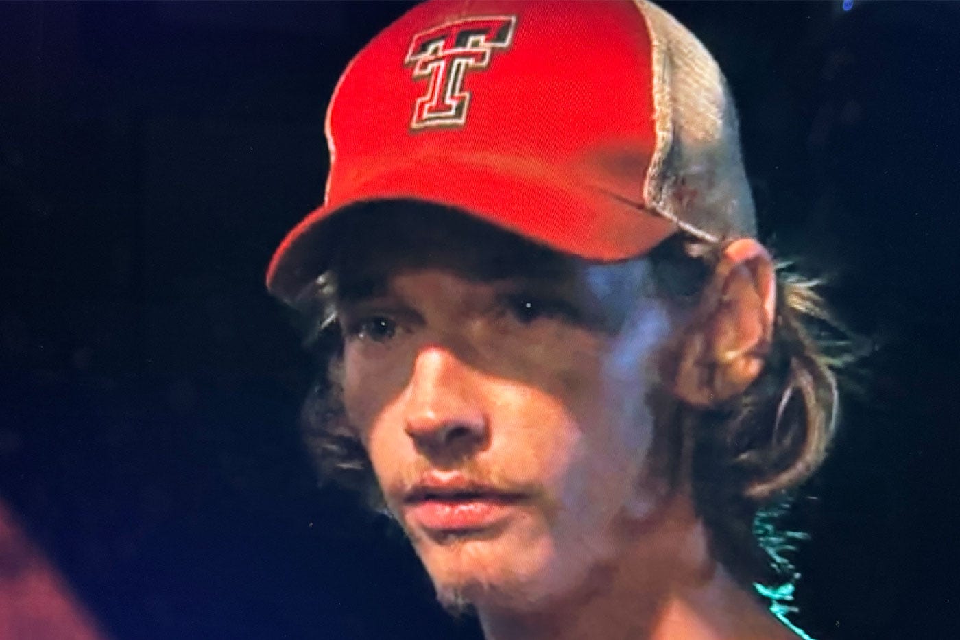 Jacob Lofland's character wears a Texas Tech hat Jacob Lofland's character wears a Texas Tech hat
