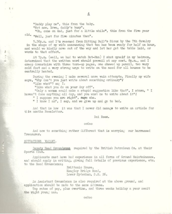 Text from a newsletter article titled 'A day in the life of'