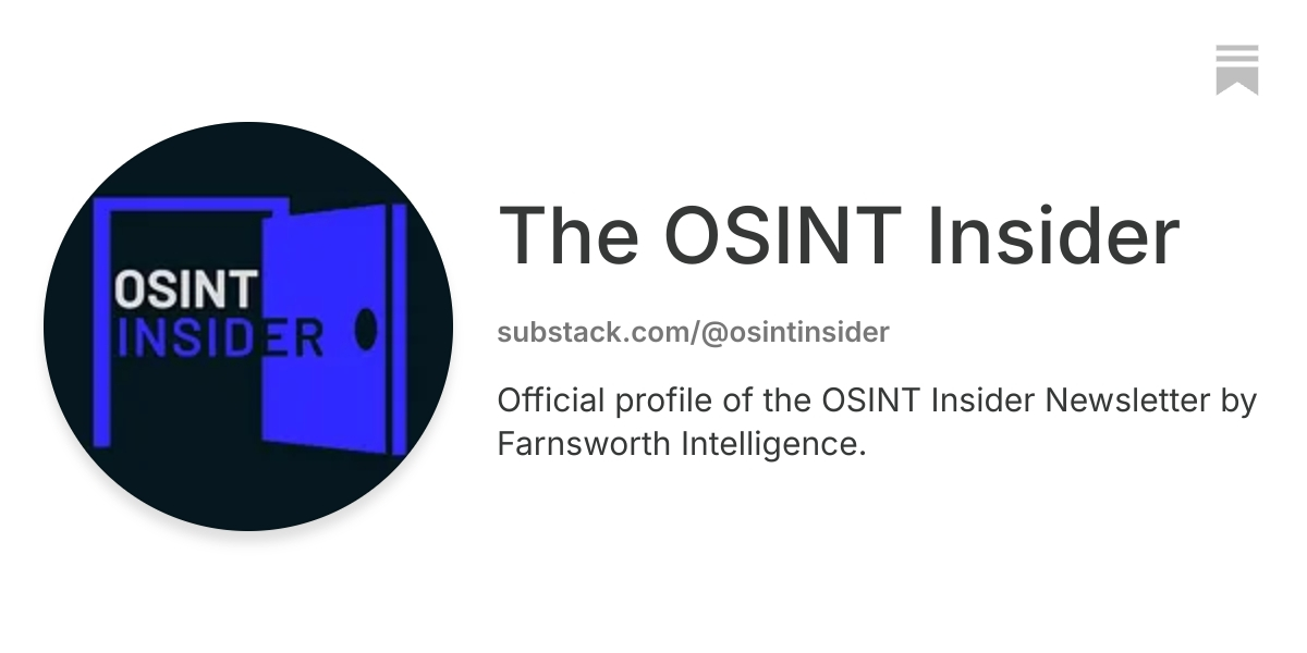 The OSINT Insider | Substack