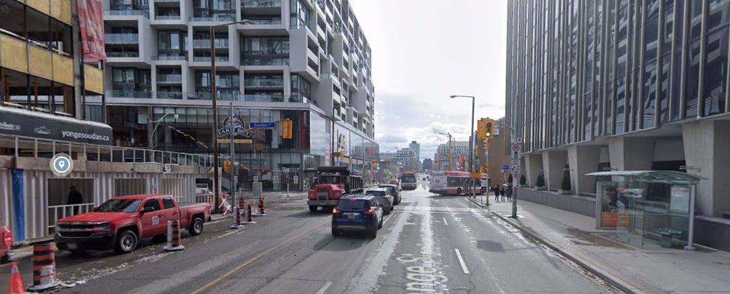 Google Streetview of Yonge & Soudan