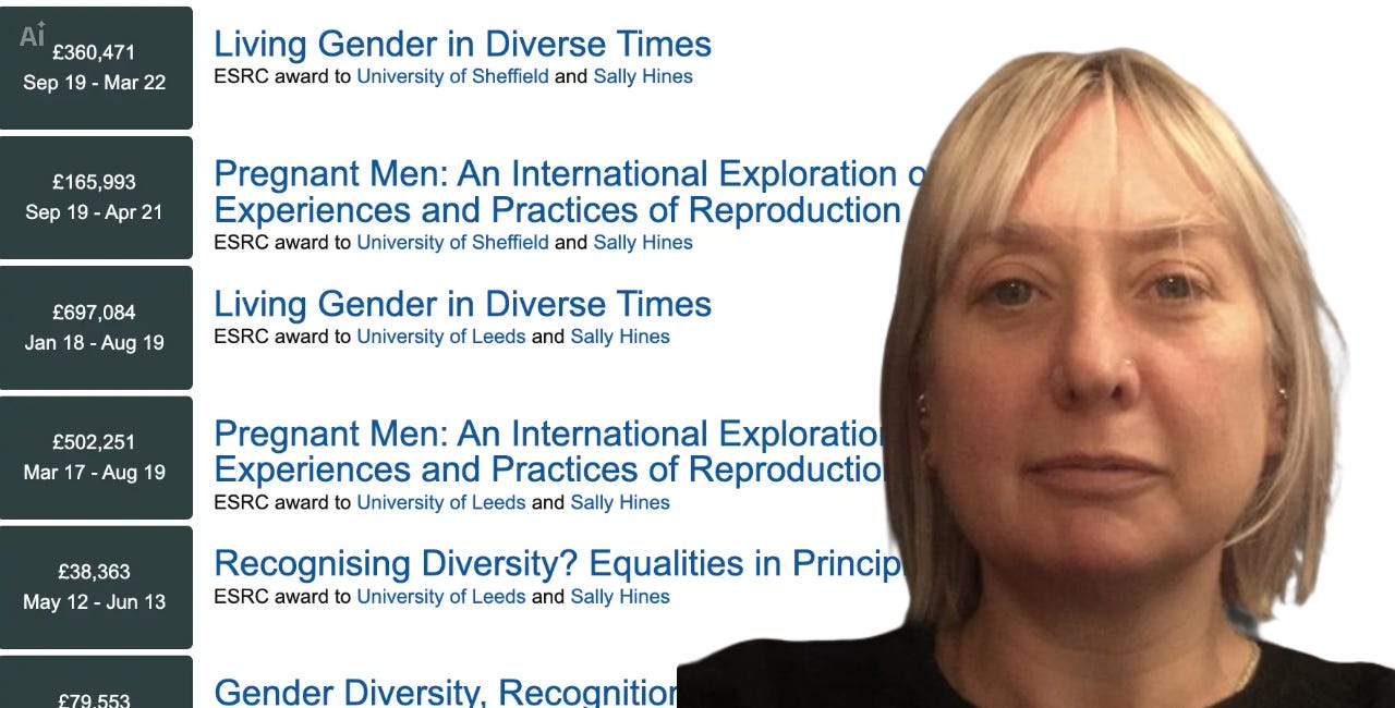 £1.86 million: The taxpayer-funded research of “Pregnant Men” Professor Sally Hines