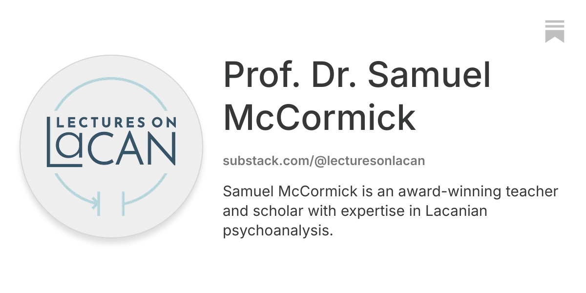 Prof. Dr. Samuel McCormick | Substack