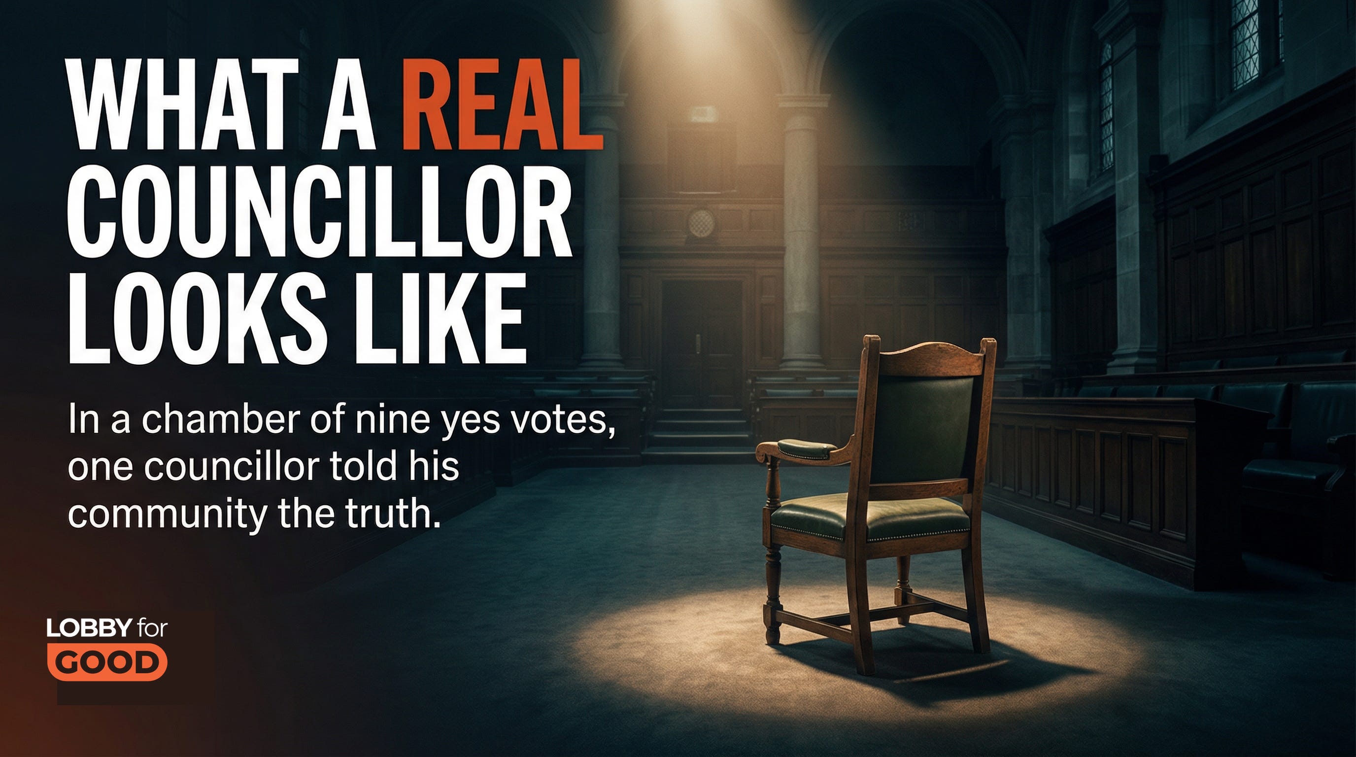 What a Real Councillor Looks Like: The Rare Art of Standing Alone