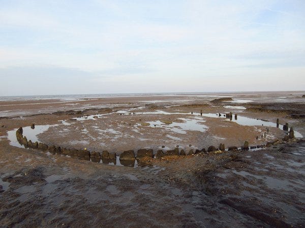 Seahenge II, Holme-next-the-Sea beach. Photo by Vince Matthews - February 2025 Seahenge II, Holme-next-the-Sea beach. Photo by Vince Matthews - February 2025