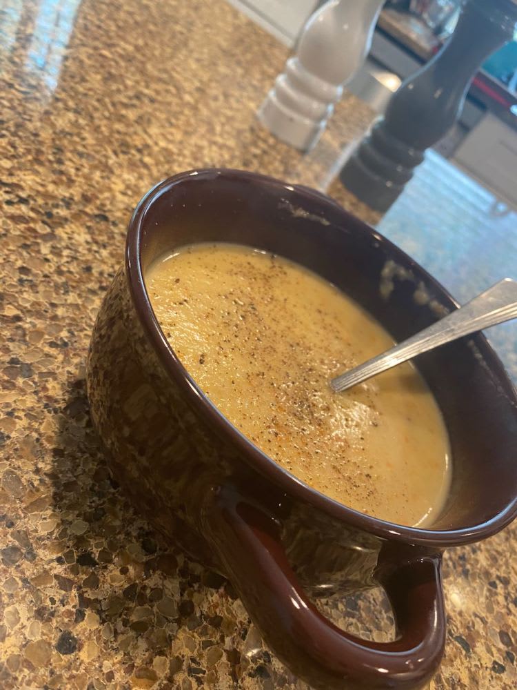 Potato Leek Soup Served