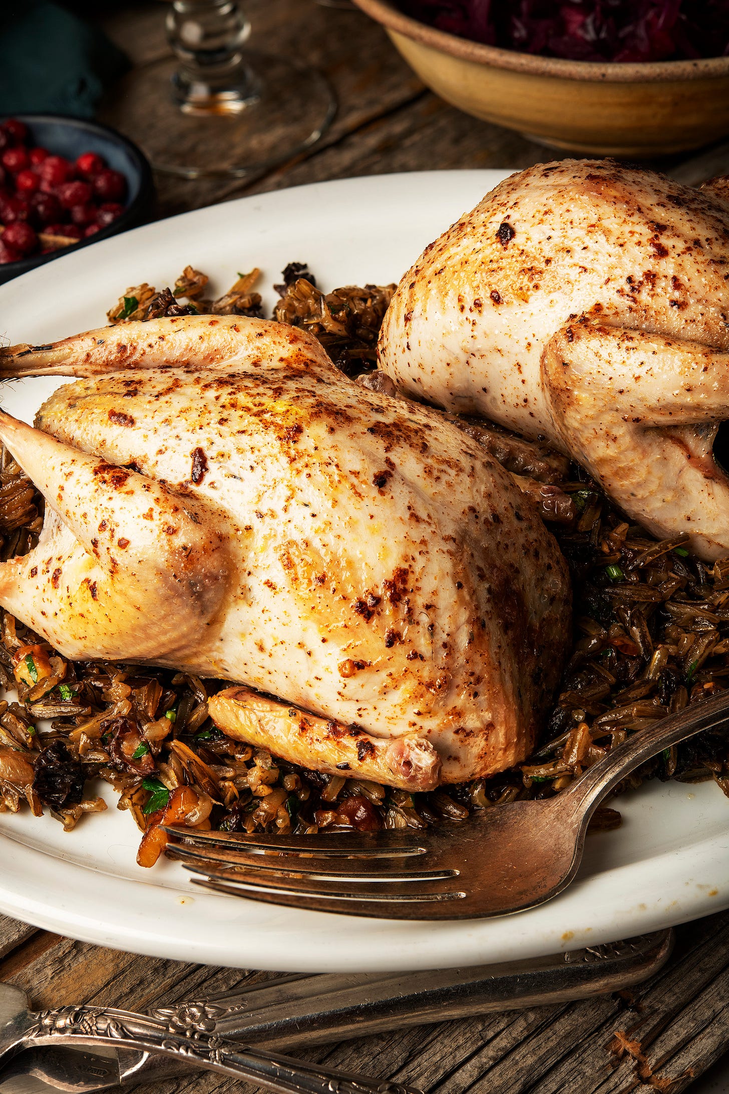 Roast ruffed grouse
