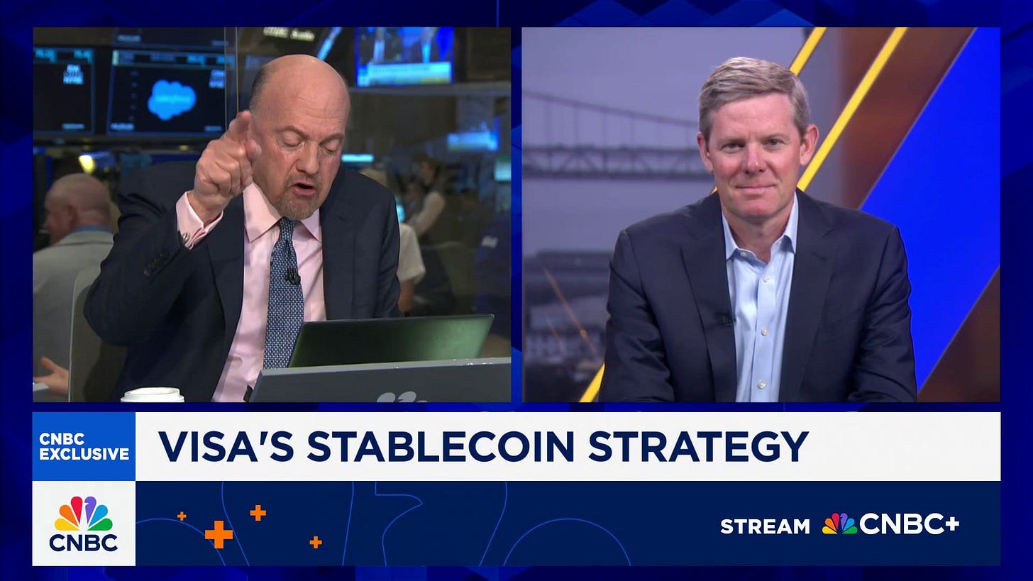 Visa CEO on GENIUS ACT: We've been embracing stablecoins