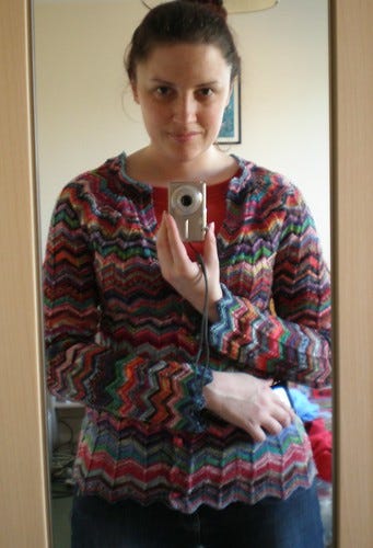 Sock Yarn Ripple Cardigan Sock Yarn Ripple Cardigan