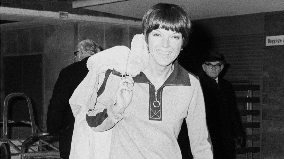 File photo dated 16/12/66 of fashion designer Dame Mary Quant, File photo dated 16/12/66 of fashion designer Dame Mary Quant,