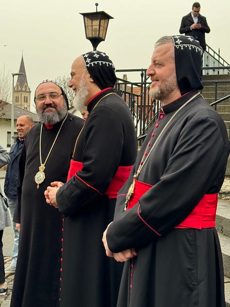 Photos of people gathering in large and small groups