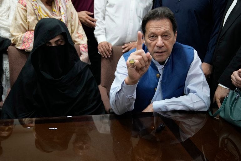 PTI leader Imran Khan and his wife PTI leader Imran Khan and his wife