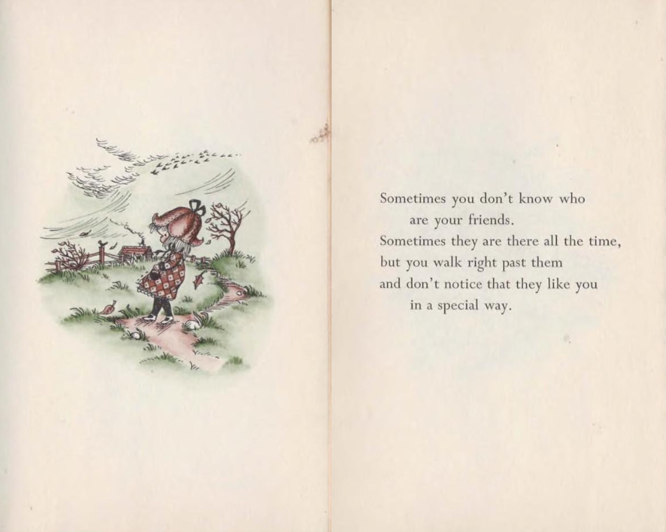 Two pages from A Friend Is Someone Who Likes You Two pages from A Friend Is Someone Who Likes You