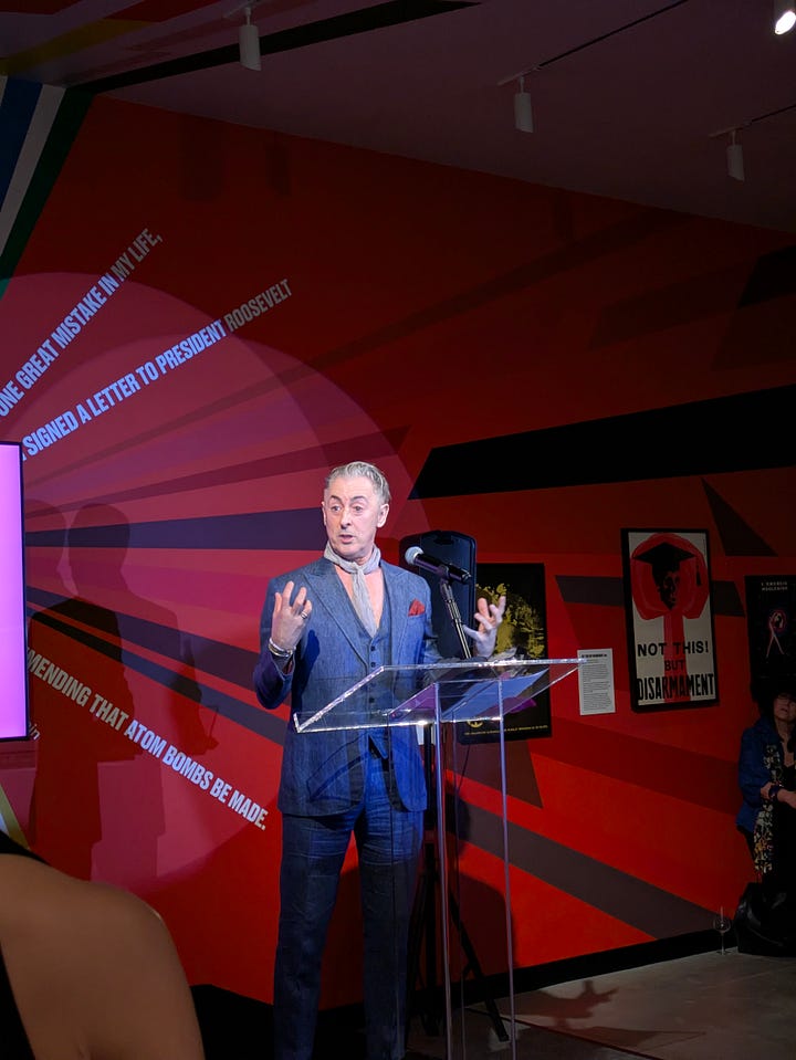 Alan Cumming accepts the first Skin in the Game Award at Poster House in New York City on April 30, 2025.