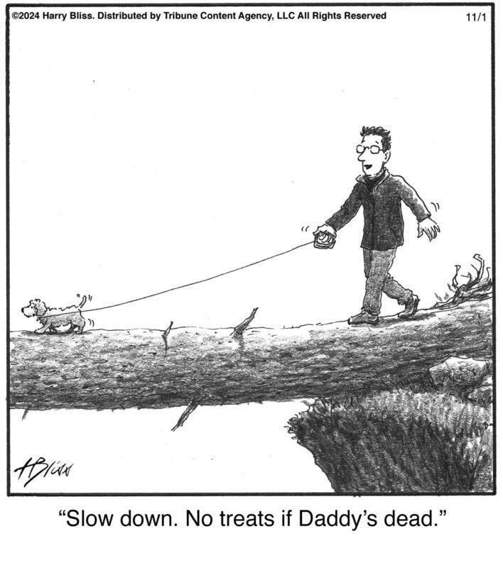 Slow down. No treats…