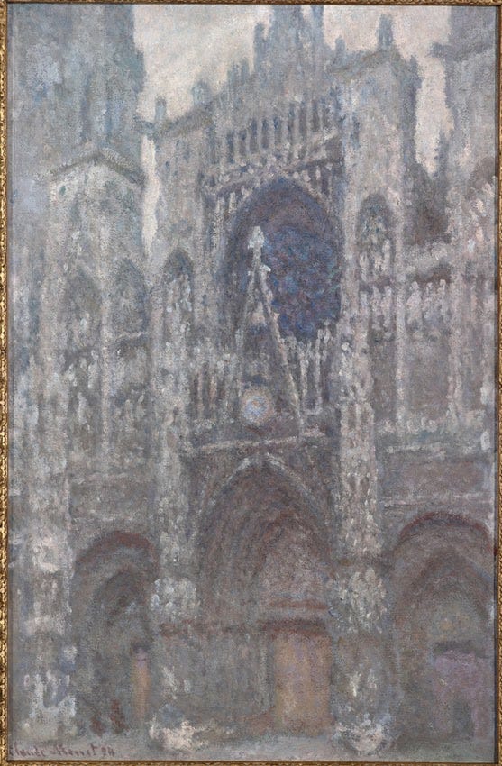 La Cathédrale de Rouen. Le Portail, temps gris