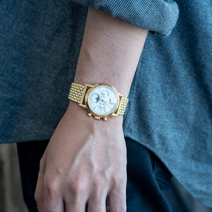 Huey's 3971 perpetual calendar chronograph