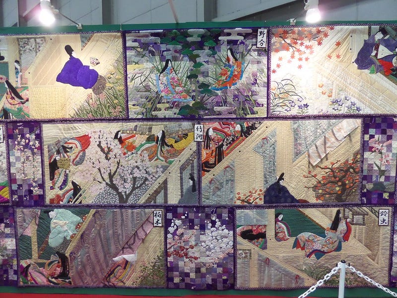 The tale of Genji in quilts - section The tale of Genji in quilts - section