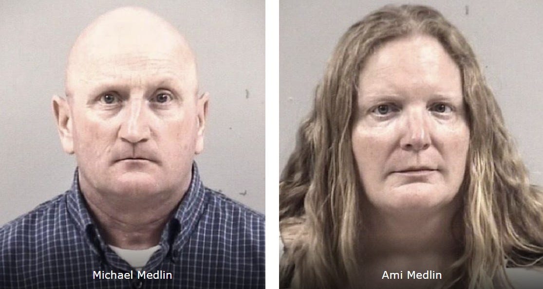 May be an image of 2 people and text that says 'MichaelMedlin Michael Medlin Ami AmiMedlin Medlin'