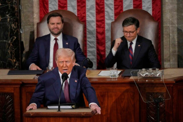 Trump's address to Congress showed the country's stark partisan divide ...