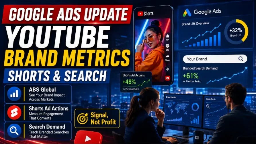 Google Adds YouTube Brand Campaign Metrics for Shorts and Search