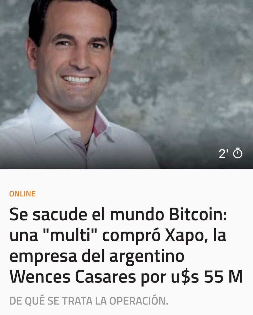 La historia del profeta de Bitcoin: Wenceslao Casares.