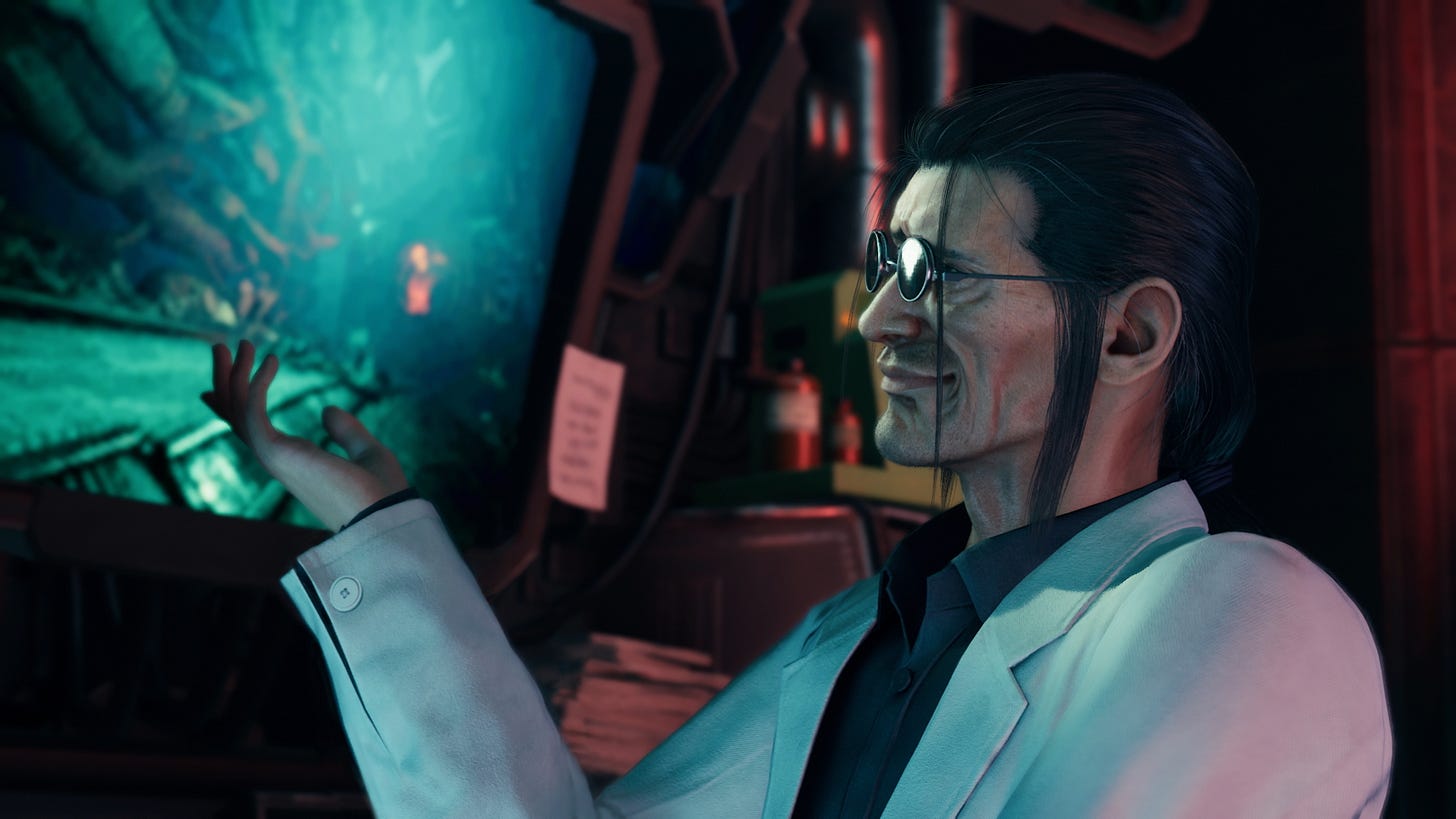 FINAL FANTASY VII REMAKE on Twitter: "Professor Hojo is the director of  Shinra's Research & Development Division. He won't hesitate to take a human  life if it's for the sake of his