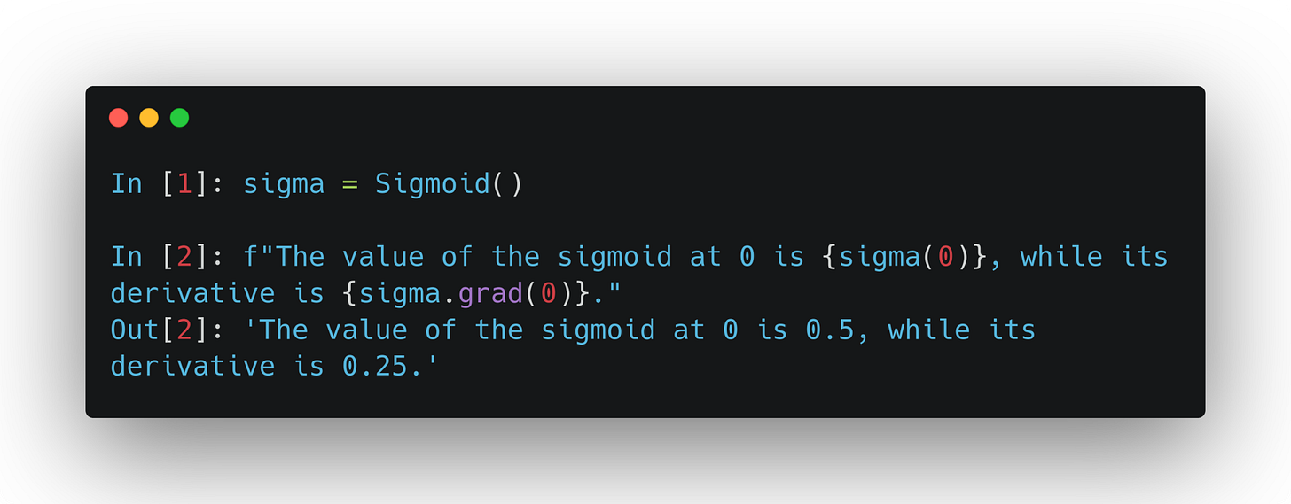 Checking our Sigmoid implementation Checking our Sigmoid implementation