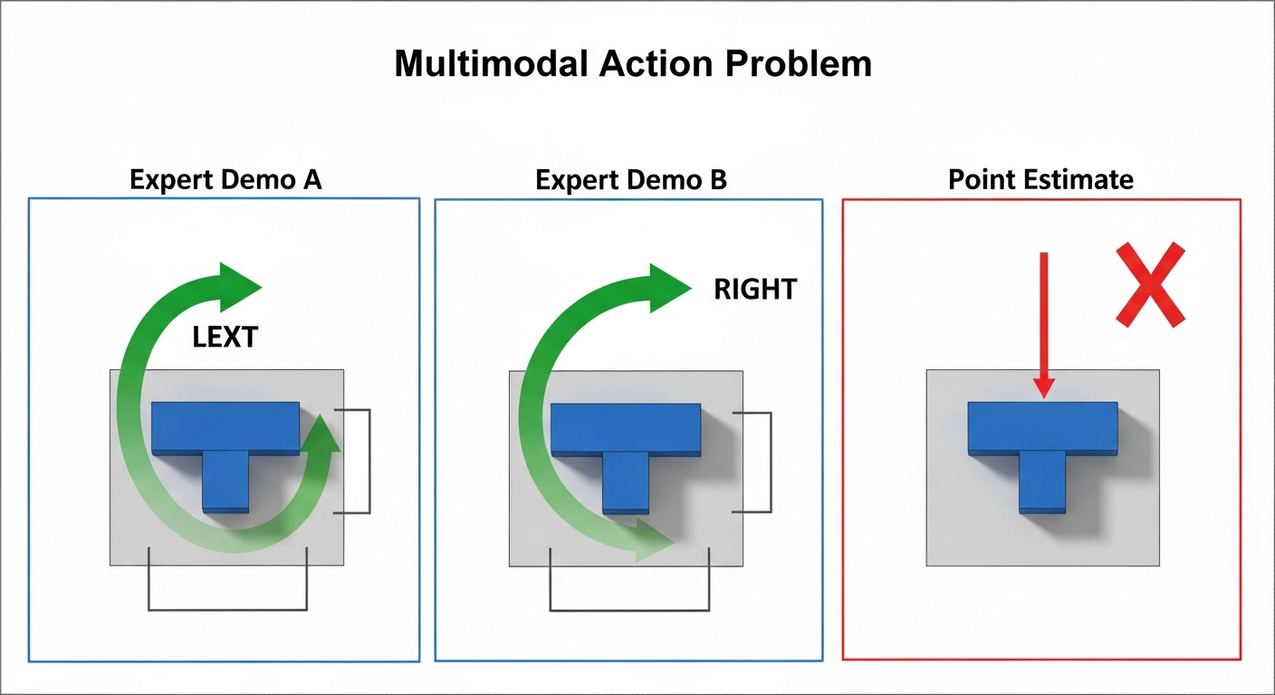 Point estimates average conflicting demos and fail.