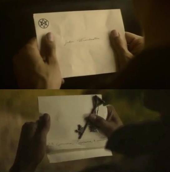 The Winchesters secret letter wtih demon fighting key The Winchesters secret letter wtih demon fighting key