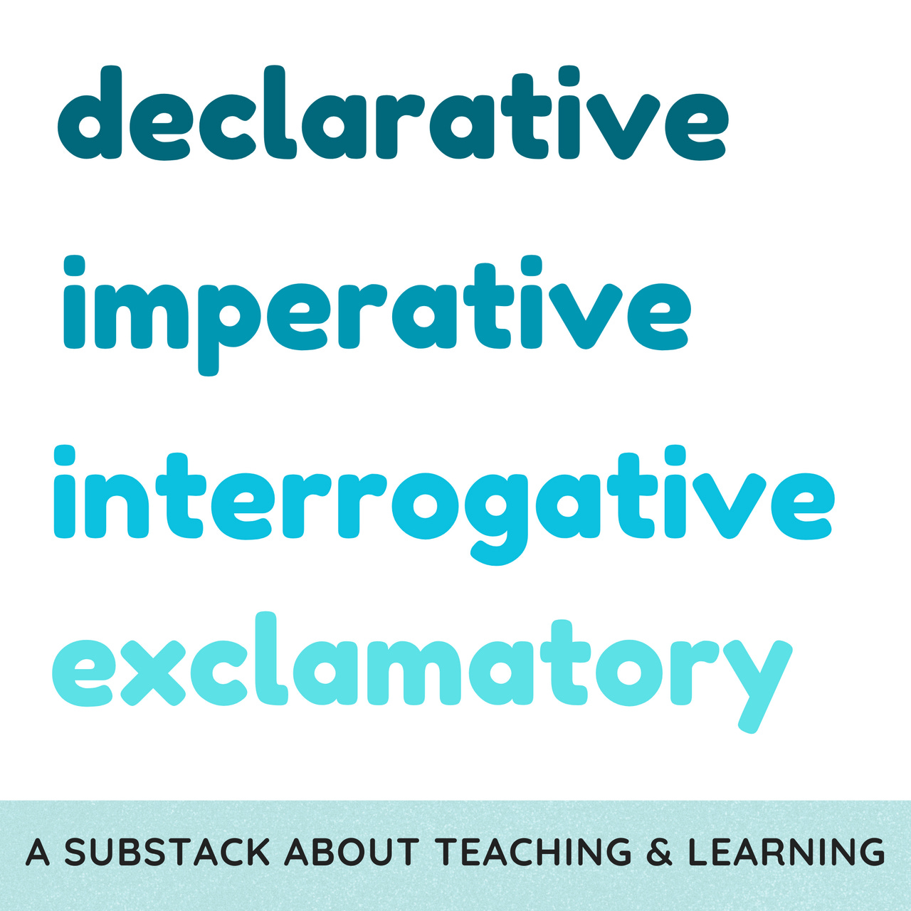 Declarative Imperative Interrogative Exclamatory